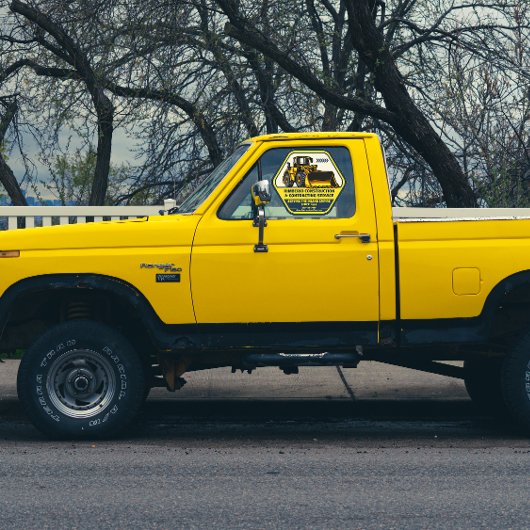 Generischer Bauauftragslastwagen anpassen Fensteraufkleber