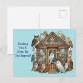 Generischer Eulen-Express Postkarte (Vorne/Hinten)