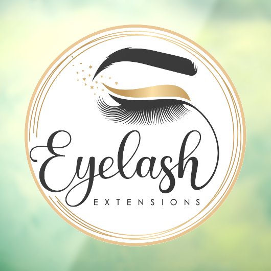 Generischer Eyelash Extensions Salon Wellness-Cent Fensteraufkleber (Blatt 3)