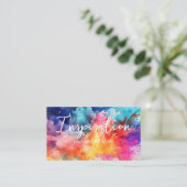 Generischer Farbspash Business Card Visitenkarte (Stehend Vorderseite)