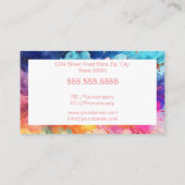 Generischer Farbspash Business Card Visitenkarte (Rückseite)