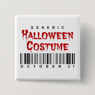Generischer Halloween-Barcode-Kostüm Button