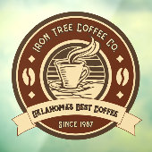 Generischer Kaffeeshop anpassen Rustikale Front Fensteraufkleber (Blatt 3)