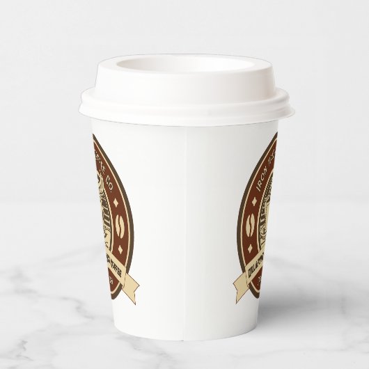 Generischer Kaffeeshop anpassen Rustikale Front Pappbecher (Rechts)