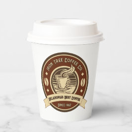 Generischer Kaffeeshop anpassen Rustikale Front Pappbecher