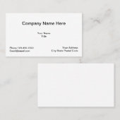 Generischer klassischer Plan Visitenkarte (Vorne/Hinten)