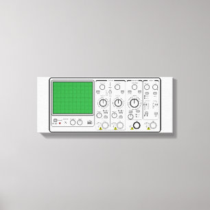 Generischer Oszilloskopspanntester an der Vorderse Leinwanddruck