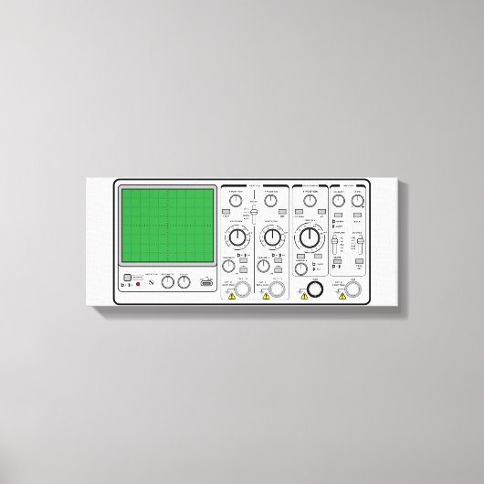 Generischer Oszilloskopspanntester an der Vorderse Leinwanddruck (Vorderseite)