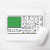 Generischer Oszilloskopspanntester an der Vorderse Mousepad (Mit Mouse)