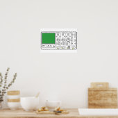 Generischer Oszilloskopspanntester an der Vorderse Poster (Küche)