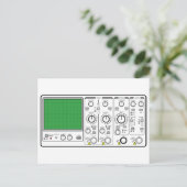 Generischer Oszilloskopspanntester an der Vorderse Postkarte (Stehend Vorderseite)