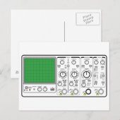Generischer Oszilloskopspanntester an der Vorderse Postkarte (Vorne/Hinten)