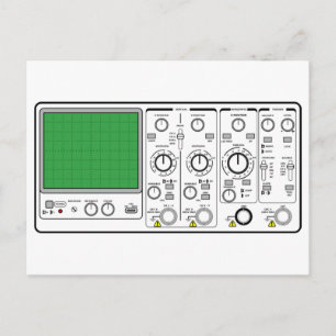Generischer Oszilloskopspanntester an der Vorderse Postkarte