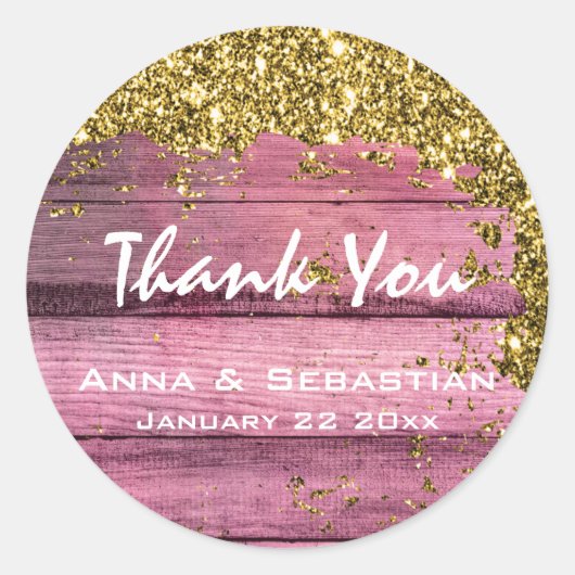 *~* Generischer wettergealterter Wald AP49 Glitzer Runder Aufkleber (Vorderseite)