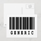 generisches Barcodedesign Postkarte (Vorne/Hinten)