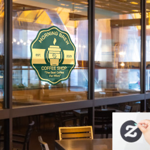 Generisches Coffee-Shop-Geschäftsfront anpassen Fensteraufkleber