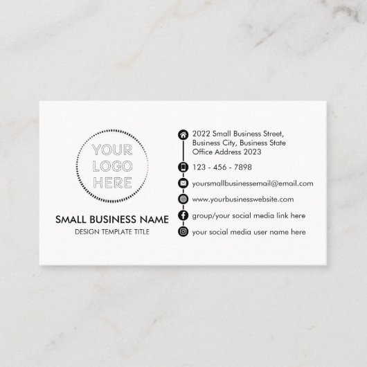 Generisches Design mit benutzerdefinierten Logo-So Visitenkarte (Vorderseite)