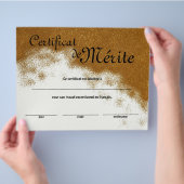 Generisches Exzellenzzertifikat der französischen  Flyer (Hand)