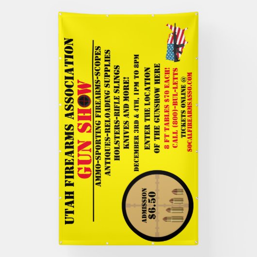 Generisches Gun-Show-Event-Symbol anpassen Banner (Vertikal)