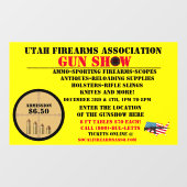 Generisches Gun-Show-Event-Symbol anpassen Fensteraufkleber (Blatt)