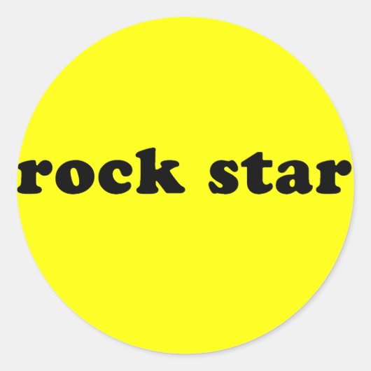 Generisches ROCK STAR T Shirt Runder Aufkleber (Vorderseite)