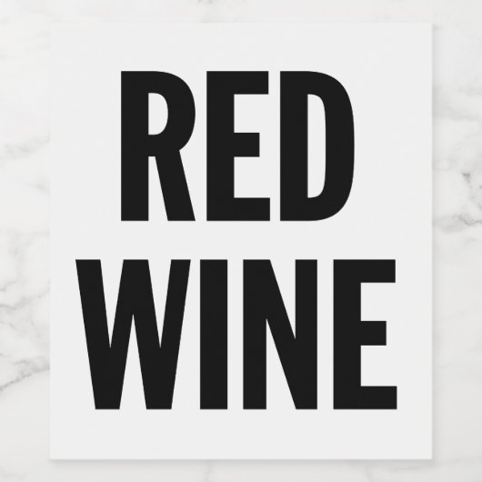 Generisches Rotweinetikett Weinetikett (Einzelnes Label)