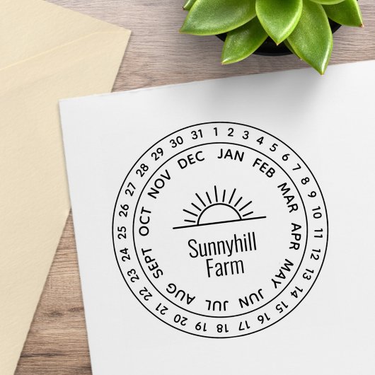 Generisches Sonnenaufgangsdatenträger Gummistempel