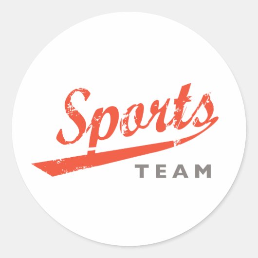 Generisches Sportteam Runder Aufkleber (Vorderseite)