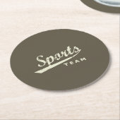 Generisches Sportteam Runder Pappuntersetzer (Angewinkelt)