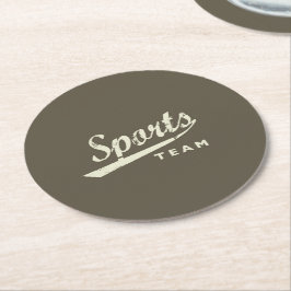 Generisches Sportteam Runder Pappuntersetzer