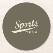Generisches Sportteam Runder Pappuntersetzer (Vorderseite)