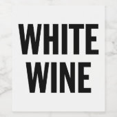 GENERISCHES WEISSES WEINETIKETT (Einzelnes Label)