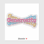 Generosity Aufkleber (Blatt)