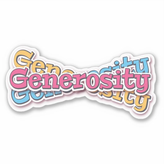 Generosity Aufkleber (Vorderseite)