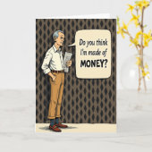 Genervter Papa Graphic Novel Karte (Gelbe Blume)