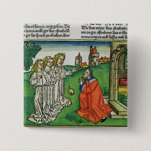 Genese 18 2 Abraham und die drei Engel, vom Th Button