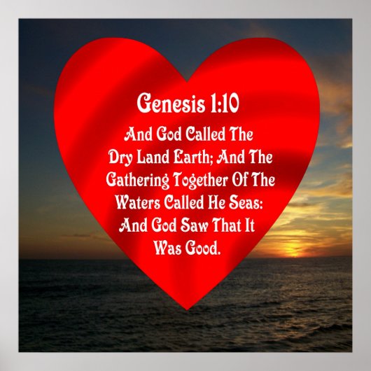 Genese 1 10 Meere — DRUCKEN NACH POSTER (Vorne)