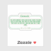 Genese 1:12 aufkleber (Blatt)