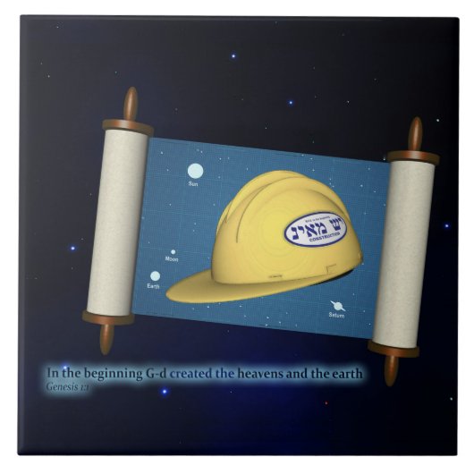 Genese 1:1 - Bauen Fliese (Vorderseite)