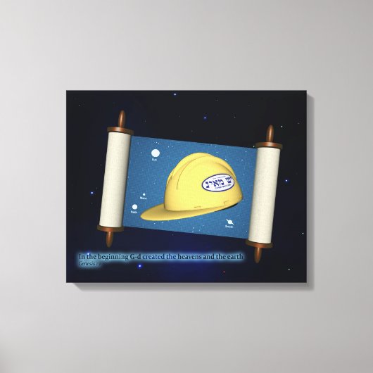 Genese 1:1 - Bauen Leinwanddruck (Vorderseite)