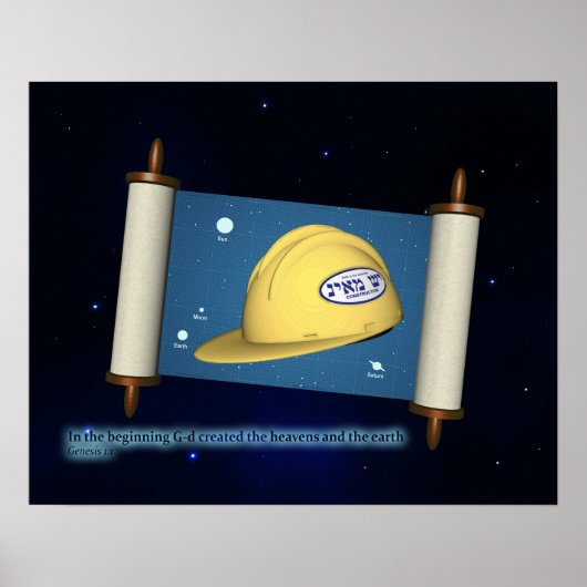Genese 1:1 - Bauen Poster (Vorne)