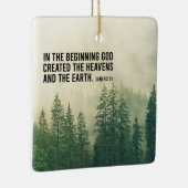 Genese 1:1 in der Anfängerskriptur Christlich Keramikornament (Rechts)