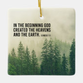 Genese 1:1 in der Anfängerskriptur Christlich Keramikornament (Vorderseite)