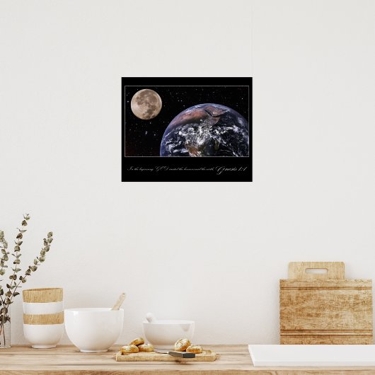 Genese 1:1 Poster (Küche)