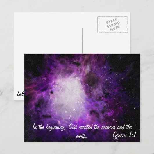 Genese 1:1 postkarte (Vorne/Hinten)