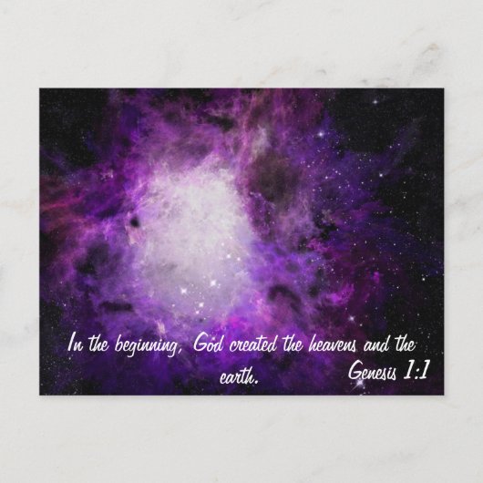 Genese 1:1 postkarte (Vorderseite)