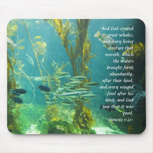 Genese 1:21 Pazifischer Kelp Mousepad (Vorne)