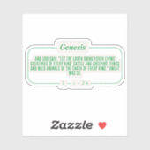 Genese 1:24 aufkleber (Blatt)