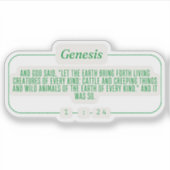 Genese 1:24 aufkleber (Vorderseite)
