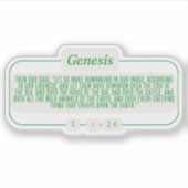 Genese 1:26 aufkleber (Vorderseite)